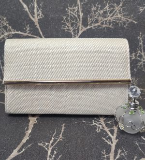 Jacquard cocktail clutch bag