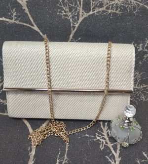 Jacquard cocktail clutch bag