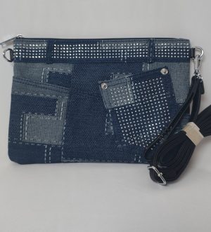 Jeans with rhinestones bag