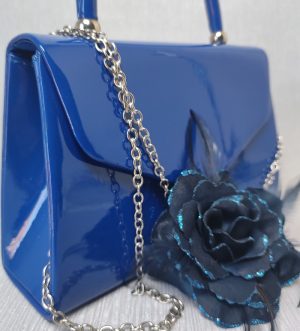 Lacquered small clutch bag