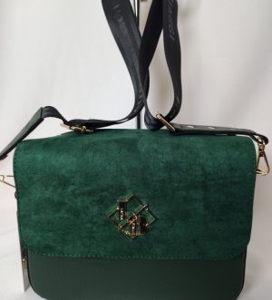 Laura Biaggi flap crossbody bag green