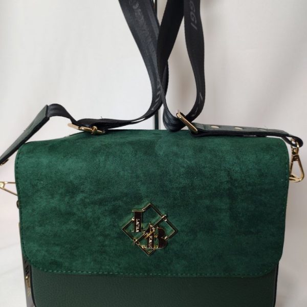 Laura Biaggi flap crossbody bag green